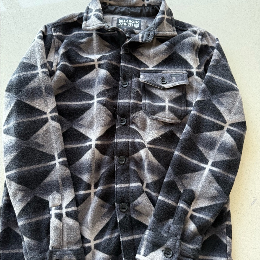 Billabong Black and Gray Patterned Jacket
